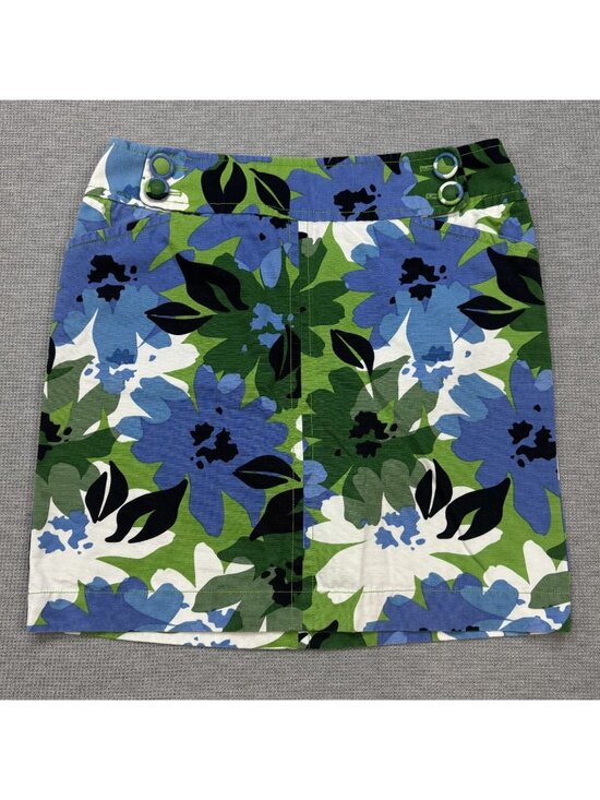Jones New York Dresses & Skirts - Jones New York Sport Skirt Womens Size 12P Multicolor Floral Corduroy Buttons